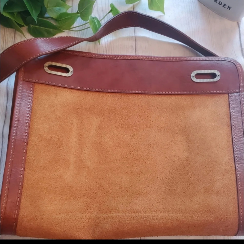 Men's Cognac Vegetable Tanned Italian Leather Briefcase/ Laptop Bag